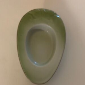 Vintage Lefton China Light Green with Gold Trim Hard Boiled Egg Holder #5649
